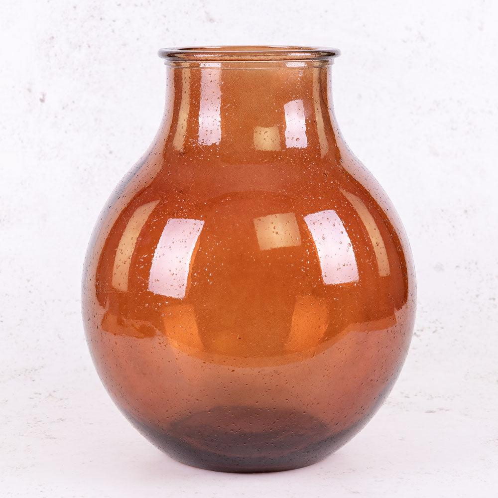 Glassware | Vase, Recycled Glass, Deep Amber, H36cm Glassware Glassware