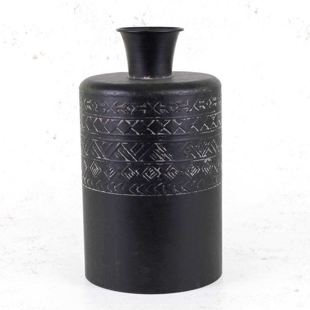 Pots | Bottle Vase, Battambang, Metal, Antique Black, H36cm Interior Decorations Pots