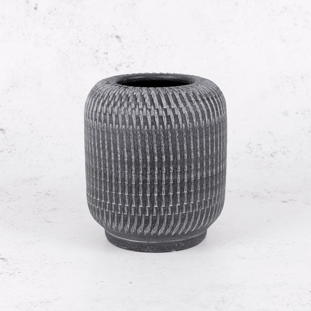 Pots | Planter, Terracotta, Black/White, H22cm Ceramics Ceramics