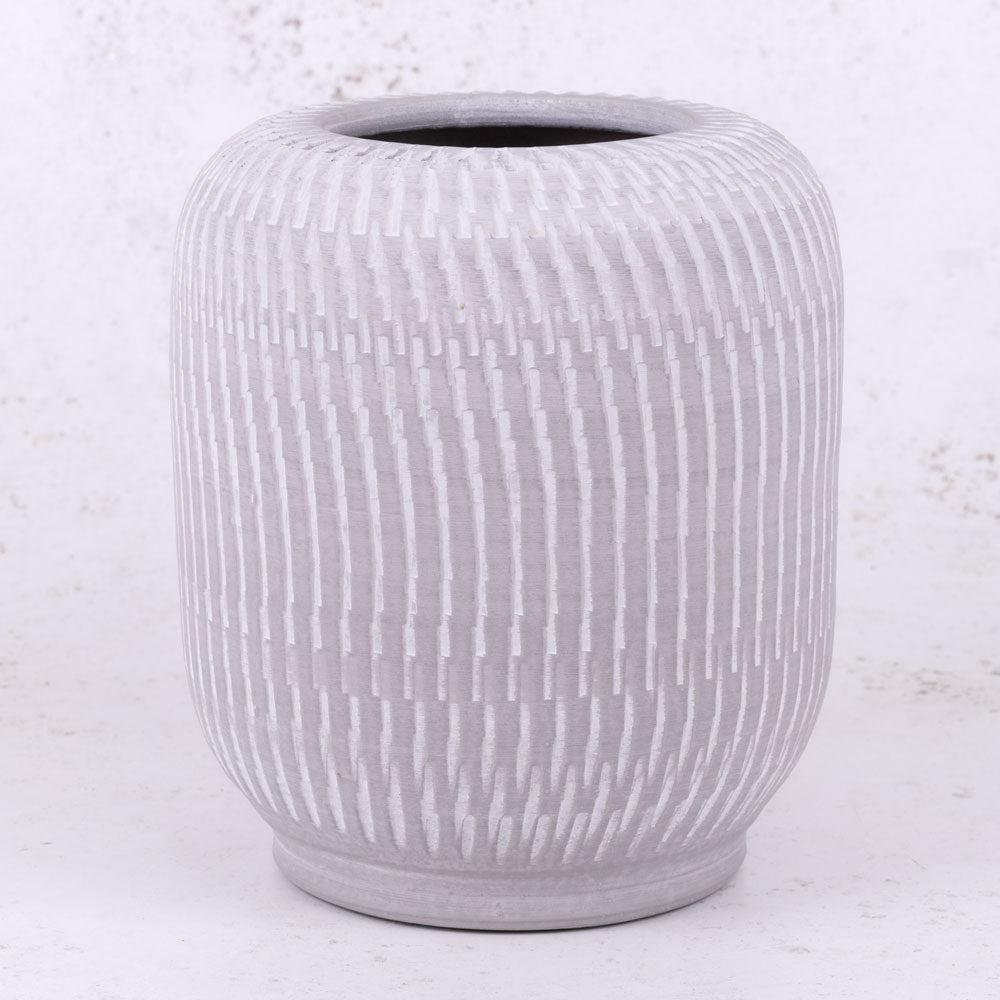 Pots | Planter, Terracotta, White, H22cm Ceramics Ceramics