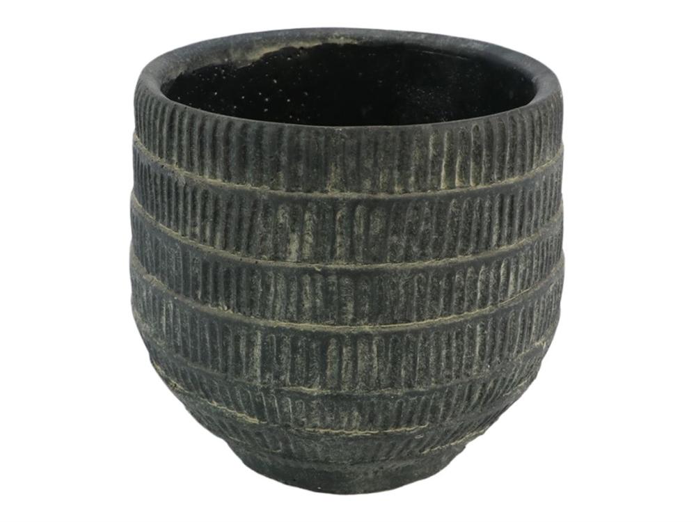 Pots | Pot, Cissane, Stone, Black, H10cm Faux Plants & Pots Faux Plants & Pots