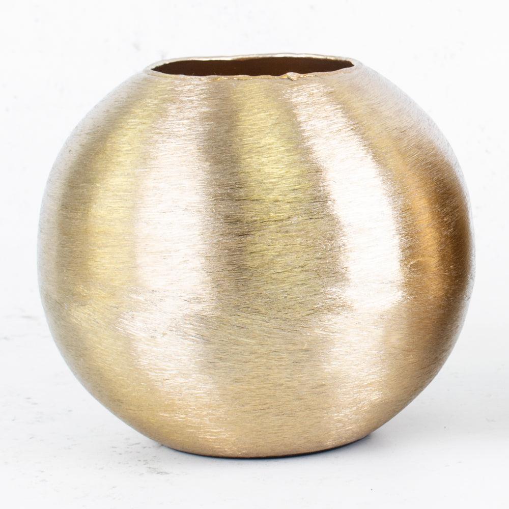 Pots | Pot, Globe, Hyde Park, Brushed Gold, H18.5cm Interior Decorations Pots