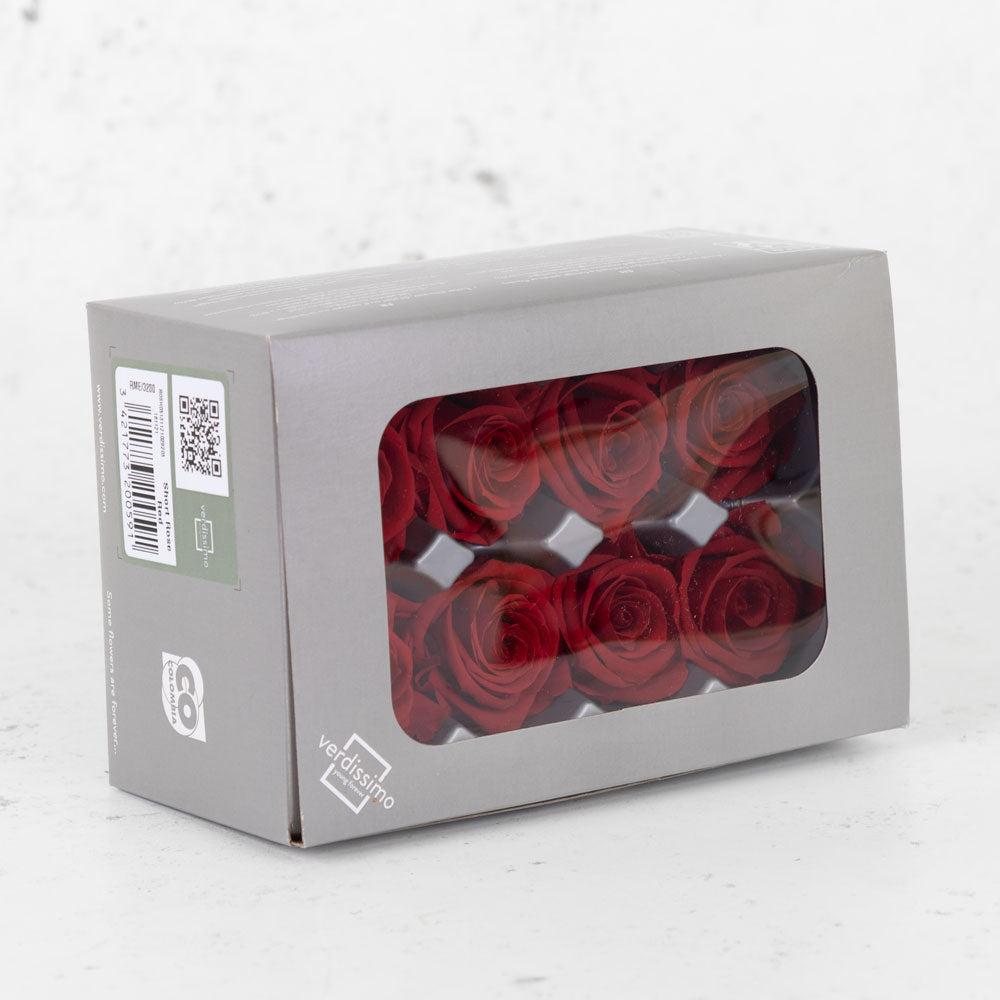 Preserved Flowers | Rose Heads, Preserved, Med, Red, Box 8 Preserved Preserved Flowers