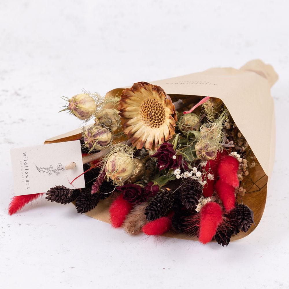 Dried Flower Bouquets & Bunches | Bouquet, Wildflower Dried, Scarlet Red, Small Dried Dried Flower Bouquets & Bunches