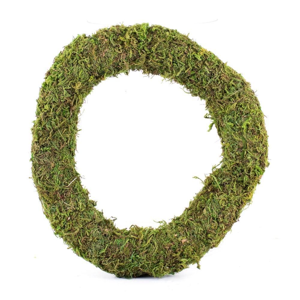 Dried Wreaths | Wreath, Moss, Green, 25cm Diameter Dried Dried Wreaths