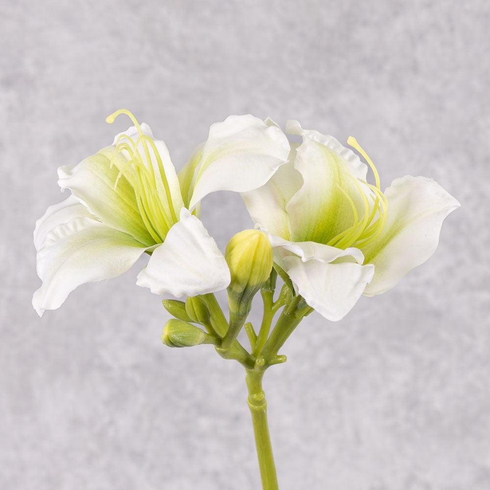 Artificial Flowers | Day Lily, Garden Art, Artificial, White, 65cm Artificial Artificial Flowers