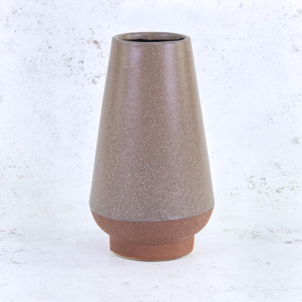 Ceramics | Vase, Ceramic, Brown with Brown Base, H29cm Ceramics Ceramics