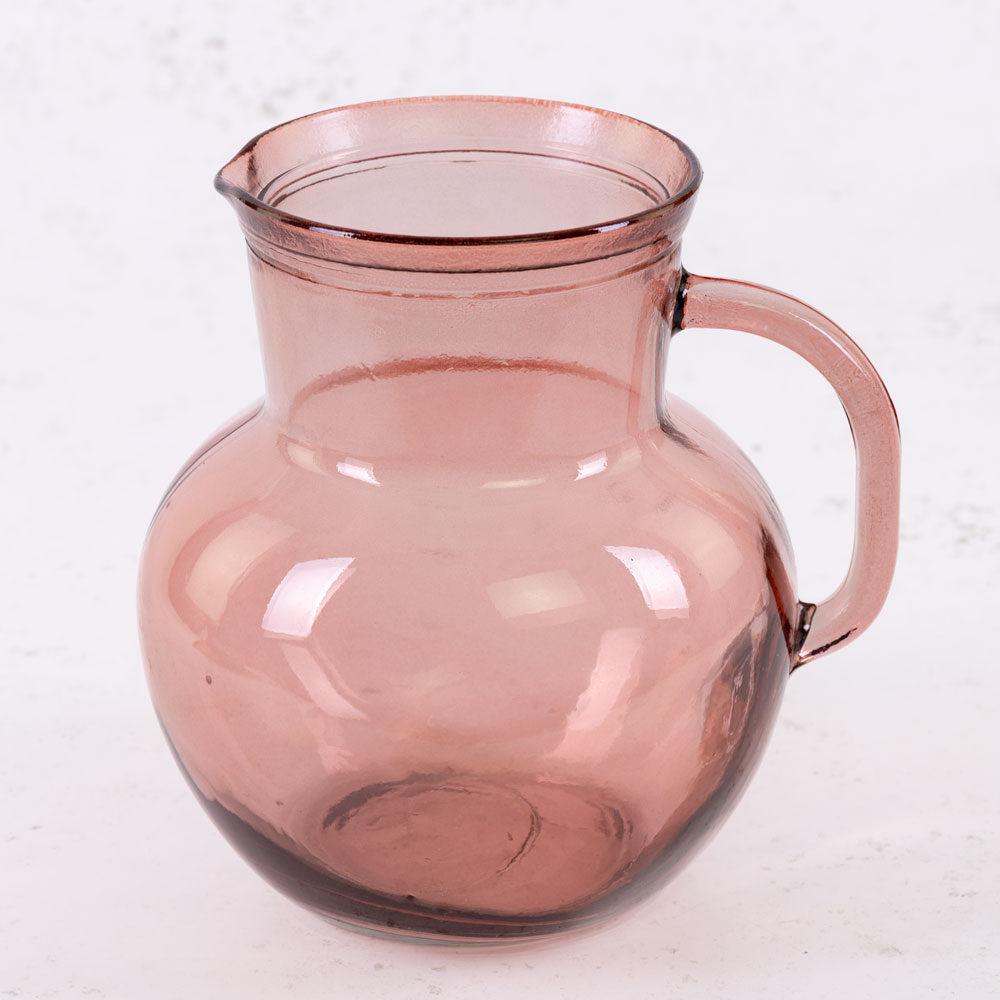 Glassware | Jug, Recycled Glass, Pink, H20cm Glassware Glassware